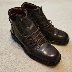 Womens Gucci Leather Hiking Boots
